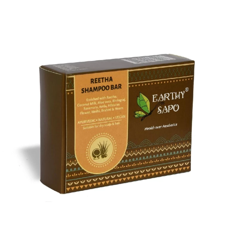 Earthy Sapo Handmade Reetha Shampoo Bar For Dry Hair, 100 g-2.webp
